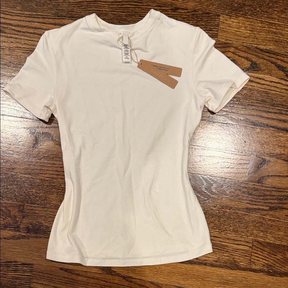 SKIMS cotton jersey tshirt in marble